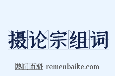 摄论宗组词是什么意思的图片